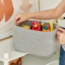Small Cotton Rope Basket – Storage Bin for Organizing (10.6" x 6.7" x 6.7"), Bathroom Storage Basket for Shelf, Counter & Closet（Grey） by GreenHaven Gardens