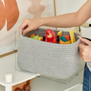 Small Baskets Set of 3-11"x7"x7" Perfect Toy Baskets for Storage, Ideal Storage Basket for Cube, Towels, and More - Basket for Shelves （Grey) by CozyNest Decor