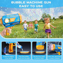 Bubble Gun, 125 Holes Bubble Machine with Lights, Bubble Guns for Kids Ages 4-8 Year Old, Big Bubble Gun Blaster for Wedding, Halloween Outdoor Toy Birthday Bubble Maker Party Favors (Blue) by TinyTreasures Baby Boutique