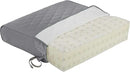 Classic Accessories Montlake FadeSafe Water-Resistant 21 x 20 x 4 Inch Wide Back Patio Quilted Lounge Cushion, Grey by GreenHaven Gardens