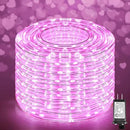 Easter Rope Lights Outdoor, 100FT 300 LED Christmas String Lights with Waterproof 8 Modes, Connectable Clear Tube Twinkle Light for Indoor Bedroom Patio Fence Party Wedding Decorations, Pink by GreenHaven Gardens