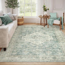 LIVEBOX Washable Area Rug 8x10 Rugs for Living Room Bedroom, Non-Slip Boho Indoor Carpet for Dining Room Office, Low-Pile Farmhouse Soft Carpets for Kids Nursery Playroom, Sage Green by TinyTreasures Baby Boutique