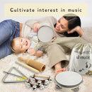 VINJOE Wooden Music Set–Kids Musical Instruments Toys, Natural Wood Percussion Instruments Toy for Kids Preschool Education Baby Musical Toys Instrument Set for Toddlers Best Gifts for Christmas by TinyTreasures Baby Boutique