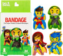 BioSwiss Bandages, Super Healers Superhero Shaped Self Adhesive Bandage, Latex Free Sterile Wound Care, Fun First Aid Kit Supplies for Kids and Adults, 24 Count by TinyTreasures Baby Boutique