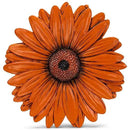 NAT & Jules Gerbera Daisy Flower Shaped Dimensional Indoor Outdoor 12 inch Cast Resin Decorative Garden Stepping Stone, Patio, Walkway Sculpture Yard Art, Orange by CozyNest Decor