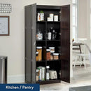 Sauder Storage Cabinet/ Pantry cabinets, 29.61 " x D: 16.02 " x H: 71.50", Cinnamon Cherry finish by CozyNest Decor