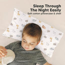 Toddler Pillow with Pillowcase - 10x18 My Little Dreamy Kids Travel Bed Pillows for Sleeping, Organic Cotton Small Pillowcase, Soft & Breathable, Machine Washable, Toddlers 2-5 Years Old (Escapade) by TinyTreasures Baby Boutique