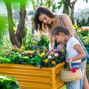 Land Guard Galvanized Raised Garden Bed with Legs, Galvanized Planter Raised Garden Boxes Outdoor, Oval Large Metal Raised Garden Beds for Vegetables(Yellow)……… by CozyNest Decor
