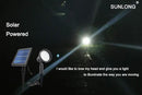 SUNLONG Solar Spotlights Outdoor Waterproof Bright Solar Wall Light Led Security Flood Light Solar Powered for Flag Patio Front Door Driveways-Automatically Activates at Dusk to Dawn (White) by GreenHaven Gardens
