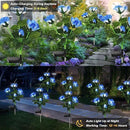 Solar Garden Lights Outdoor, 4 Pack Solar Flower Lights Outdoor Waterproof with 16 Rose, 2 Modes Realistic Rose Flower for Yard, Pathway, Garden Decor & Gardening Gift by GreenHaven Gardens