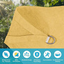 Amagenix Sun Shade Sail 5X9 Curved Edge Outdoor Shade Canopy Sand Breathable 95% UV Block Shade Cloth for Patio Garden Backyard (We Make Custom Size) by GreenHaven Gardens
