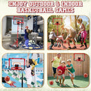 Meland Kids Basketball Hoop, 2-in-1 Adjustable Toddler Basketball Hoop with Electronic Scoreboard Indoor Outdoor Toys for Kids Toddlers Outside Toys for Boys Age 3 4 5 6 7 8 by TinyTreasures Baby Boutique