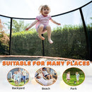 Trampoline 8FT 10FT 12FT 14FT 16FT, Recreational Trampolines with Enclosure Net and Ladder, Outdoor Anti-Rust Trampolines for Kids and Adults, ASTM Approved by TinyTreasures Baby Boutique