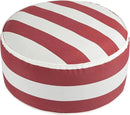FUNHOME Inflatable Outdoor Ottoman with Air Pump,20"x9" Portable Patio Pouf,Water Resistant,Fade-Resistant,Round Blow Up Footrest Stools for Home Garden Camping Travel(Red White) by CozyNest Decor