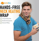 SunnyBay Microwave Heating Pad, Microwavable Heated Neck and Shoulder Wrap, Moist and Weighted Hands-Free Beanbag Pack with Wide Neck Coverage, 2.5 lbs, 26 Inches Long-Length, Made in USA, London by CozyNest Decor