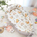 Baby Lounger Cover for Boys Girls, Reversible Baby Nest Cover, Adjustable Baby Lounger Replaceable Cover for Infant Newborn, Portable and Machine Washable, Cotton Gray Elephant Cover Only by TinyTreasures Baby Boutique