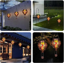 Hot Air Balloon Solar Lantern Outdoor - Flame Hanging Solar Light Waterproof Lanterns for Patio Garden Yard Farmhouse Decor, Great Gift(Cardinal 2) by GreenHaven Gardens