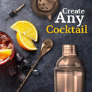 Highball & Chaser 13-Piece Cobbler Cocktail Shaker Set Matte Copper Stainless Steel Bartender Kit For Home Bar Cocktail Set Laser Engraved Cocktail Tools Plus E-Book with 30 Different Cocktail Recipes by CozyNest Decor