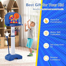 Costzon Kids Basketball Hoop, 4-in-1 Toddler Sports Activity Center with 5 Adjustable Height, Basketball Golf Toss Ring Dart Board Game Set, Indoor Outdoor Toddler Basketball Hoop, Gift for Boys Girls by TinyTreasures Baby Boutique