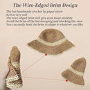 Floppy Big Beach Straw Hats for Women Foldable Summer Wide Brim Packable Sun Hat Womens Travel Straw Fedora Hat by GreenHaven Gardens