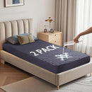 2 Pack Waterproof Mattress Protector, Twin XL Size Mattress Pad with Deep Pocket 6"-15" Depth, Soft Breathable Dirt-Proof Single Bed Mattress Cover for Bedroom, Dorm Room (Navy Blue) by TinyTreasures Baby Boutique