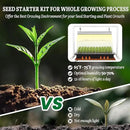 [Upgraded 1020 Size] Soligt Seed Starter Kit with Grow Light and Heat Mat - Strong Seed Starter Tray, 7" Humidity Dome and Grow Light Stand for Seed Starting, Seedling Germinating & Plant Propagating by GreenHaven Gardens