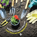 Gardening Tools Set of 10 - Complete Heavy Duty Garden Tools Set with Fashion Handbag - Durable Gardening Supplies Kit Ideal Garden Gifts for Women by GreenHaven Gardens