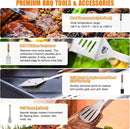 BBQ Grill Accessories Set, 38Pcs Stainless Steel Grill Tools Grilling Accessories with Aluminum Case, Thermometer, Grill Mats for Camping/Backyard Barbecue, Grill Set for Men Women by GreenHaven Gardens
