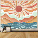 Lunerfex Boho Sun Tapestry Sunset Wall Tapestry, Mountain Tapestries for Bedroom 80s Tapestries Wall Hanging for Bedroom Living Room Decor Boho-2 70"x90" by CozyNest Decor