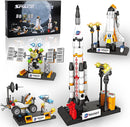 Space Exploration Shuttle Toys for Boys, STEM Aerospace Building Kit Toy with Rocket, Space Shuttle, Moon Buggy and Satellite, Best Gifts for 6, 7, 8, 9, 10+ Year Old Boys (415 PCS) by TinyTreasures Baby Boutique