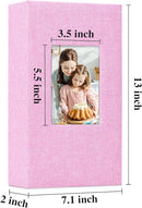 Vienrose Linen Photo Album 300 Pockets for 4x6 Photos Fabric Cover Photo Books Slip-in Picture Albums Wedding Baby Pink by TinyTreasures Baby Boutique