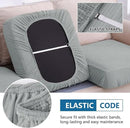 hyha Waterproof Couch Cushion Covers for Pets, Non Slip Sofa Cover for Dogs Washable, Soft Thick Stretch Jacquard Fabric, Sofa Slipcovers with Elastic Bottom (1 Piece for Backrest M, Light Grey) by CozyNest Decor