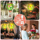 Hummingbird Solar Hot Air Balloon Lantern,Outdoor Decor with Flame Lights Waterproof, Hanging Lights for Garden Yard Lawn Patio, Unique Gifts for Women Mom Grandma Gardener for Mother'Day by GreenHaven Gardens