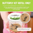 30 Live Caterpillars for Butterfly Habitat Kit - Refill for Painted Lady Butterfly Kit with Caterpillar Food, Instructions - Educational Science Kit, 6 Cups of 5 Caterpillars by TinyTreasures Baby Boutique