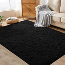 4x6 Area Rug for Living Room: Fluffy Shag Soft Washable Rugs Fuzzy Plush Indoor Carpet for Bedroom Nursery Playroom Dorm Kids Girls Boys Room (Black, 4'x6') by TinyTreasures Baby Boutique