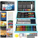 iBayam Art Set for Kids Teens Girls Boys Adult, 195-Pack Deluxe Artist Gift Box with 3 PCS Drawing Pads, A4 Canvases, Arts and Crafts Kits, Painting, Drawing & Art Supplies with 24 Color Acrylic Paint by TinyTreasures Baby Boutique