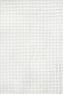 nuLOOM Jeni Checkered 6 Square Machine Washable Area Rug for Living Room Bedroom Dining Room Kitchen, Off White by CozyNest Decor