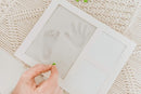 Baby Hand & Footprint Frame Keepsake Kit | Capture Milestone Moments with Safe Clay, Stencil Set & Wood Frame | Perfect Newborn Gift for Baby Showers | White by TinyTreasures Baby Boutique