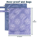 Tiny Twinkle Mess-Proof Waterproof Wet Dry Bag | 2-Pack Reusable Wet Bags for Swimsuits & Baby Clothes | Leakproof Wet Bag for Travel & Diaper Changes for Baby (Lotus) by TinyTreasures Baby Boutique