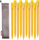 10-Pack Plastic Tent Stakes – 12-Inch Heavy Duty Canopy Anchoring Pegs for Camping, Gardening, Landscaping, Backpacking – Lightweight, Rust-Proof, Reusable Camping Stake by GreenHaven Gardens