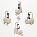 Solar Cat Garden Statue 10 Inch Porch Patio Decor for Outside Yard Decoration Outdoor Unique Housewarming Gardening Birthday Gifts for Cat Lovers Women Grandma by GreenHaven Gardens