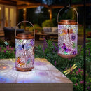Go2garden 2Pack Solar Outdoor Lanterns Waterproof Dragonfly Garden Gifts for Women Patio Decor Lights Metal Lantern for Yard, Tabletop, Porch, Outside,Mothers Day Gifts for Mom Women by GreenHaven Gardens