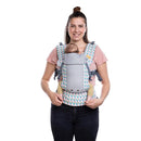 Beco Gemini Baby Carrier from Newborn to Toddler - Certified Ergonomic Newborn Baby Carrier for Infants and Children of 7-35 lbs - M Shape, Adjustable Seat, Breathable 3D Mesh (Cool Grey Geometric) by TinyTreasures Baby Boutique