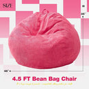 Hobestluk 4.5FT Bean Bag Chair Giant Bean Bag Chair with Filler Included Adult Bean Bag Chairs with Removable Cover for Bedroom Living Room - (Jumbo, Pink) by CozyNest Decor