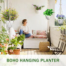 IGaiety Macrame Plant Hanger,7 Pack Plant Hanger Indoor Hanging Macrame Planters with 7Pcs Ceiling and S Hooks-Handmade Macromay Plant Hanger Outdoor Macrame Plant Holder for Boho Home Decor by GreenHaven Gardens
