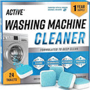 Washing Machine Cleaner Descaler 24 Pack - Deep Cleaning Tablets For HE Front Loader & Top Load Washer, Septic Safe Eco-Friendly Deodorizer, Clean Inside Drum and Laundry Tub Seal - 12 Month Supply by CozyNest Decor