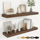 fuqing Floating Shelves for Wall, Bathroom Shelf Wall Mounted for Storage, Shelves with Invisible Bracket for Bedroom, Kitchen, Living Room, Farmhouse Small Book Shelf, 32 Inch Set of 2, Walnut by CozyNest Decor