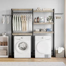 Double Row Over Washer and Dryer Storage Shelves, Laundry Room Organization and Storage, Heavy Duty Laundry Room Shelves, with Adjustable Height, 5-Tier by CozyNest Decor