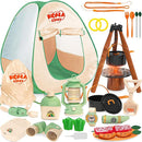 Kids Camping Set, SMILESSKIDDO 41 PCS Pretend Camping Set for Kids 3-5 with Pop Up Tent - Indoor and Outdoor Play Camping Toys for Toddlers by TinyTreasures Baby Boutique