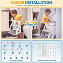 Orzbow 2-IN-1 Potty Training Toilet Seat with Step Stool for Toddler, Stability Training Potty Seat for Kids Boys Girls with Splash Guard and Anti-Slip Pad, Adjustable Ladder & Potty Seat Height, Grey by TinyTreasures Baby Boutique